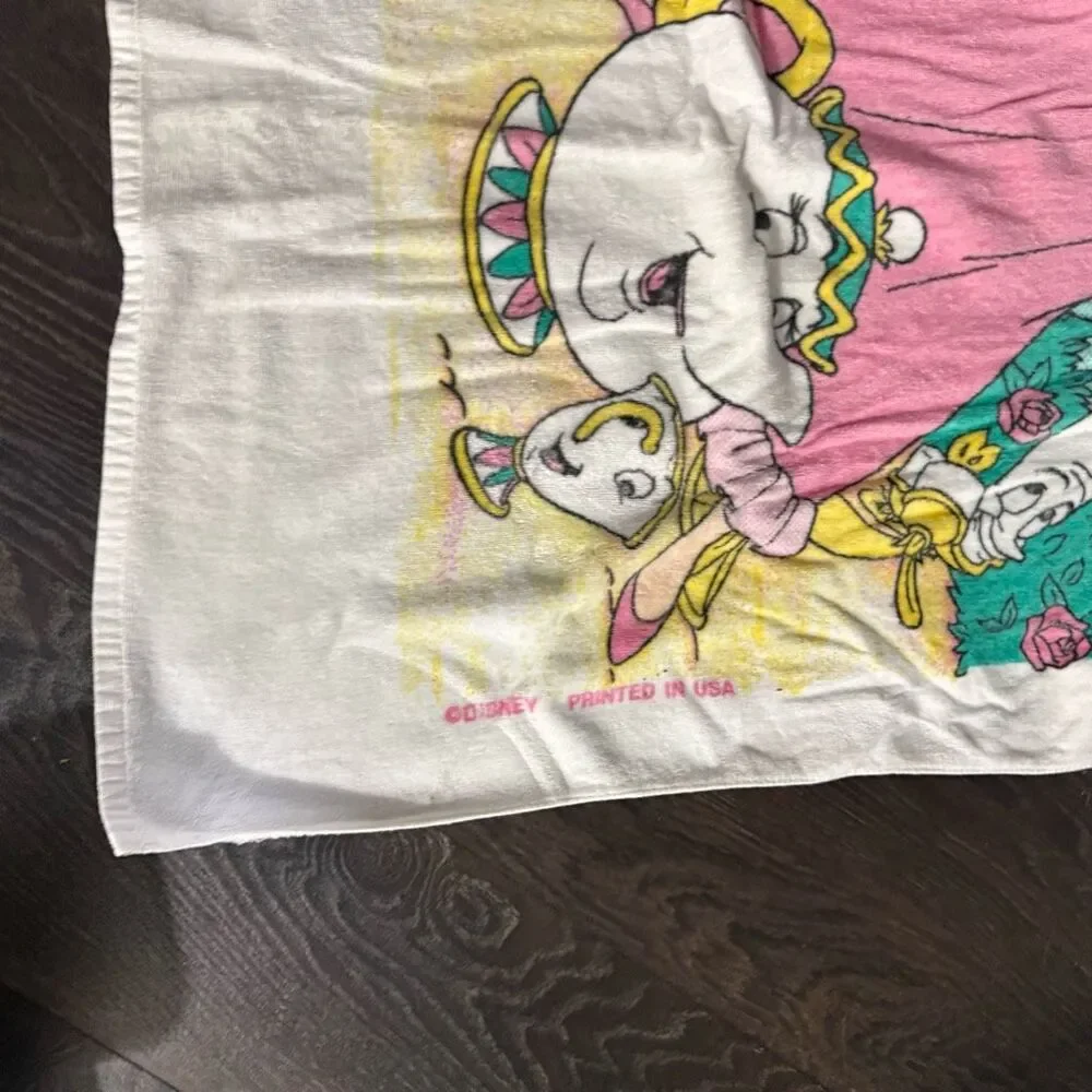 Franco Vintage 90s Beauty and The Beast 56x30 Beach Towel Pool Beach Disney